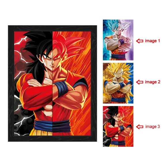DBZ 3D Lenticular Poster Goku Ssj3 DBS Anime 3D Poster DRAGON BALL Z - Picture 4 of 7